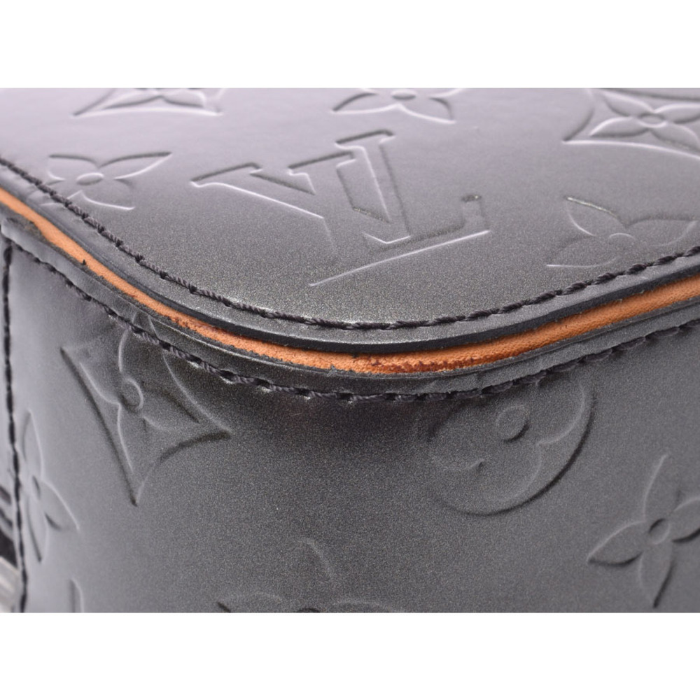 Louis Vuitton Leather Shelton Black Matte Monogram Handbag - Picture 6 of 11